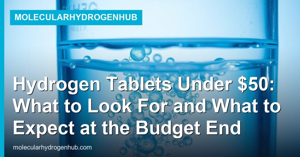 Hydrogen Tablets Under $50: What to Look For and What to Expect at the Budget End - MolecularHydrogenHub