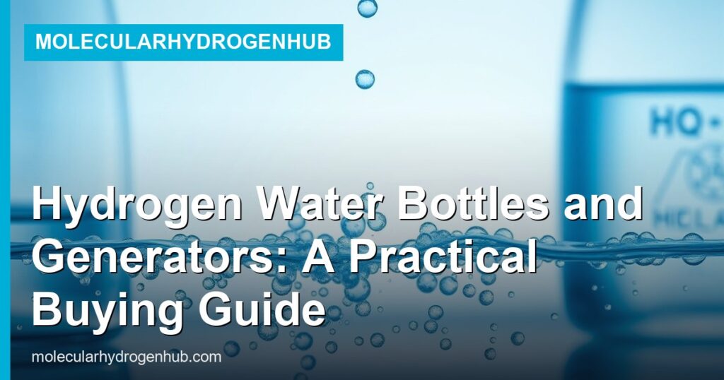 Hydrogen Water Bottles and Generators: A Practical Buying Guide - MolecularHydrogenHub