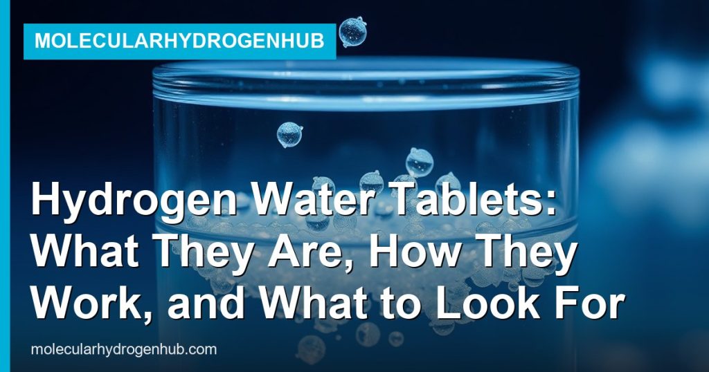 Hydrogen Water Tablets: What They Are, How They Work, and What to Look For - MolecularHydrogenHub