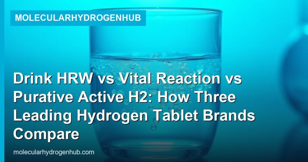 Drink HRW vs Vital Reaction vs Purative Active H2: How Three Leading Hydrogen Tablet Brands Compare - MolecularHydrogenHub