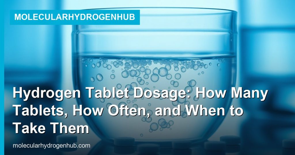Hydrogen Tablet Dosage: How Many Tablets, How Often, and When to Take Them - MolecularHydrogenHub