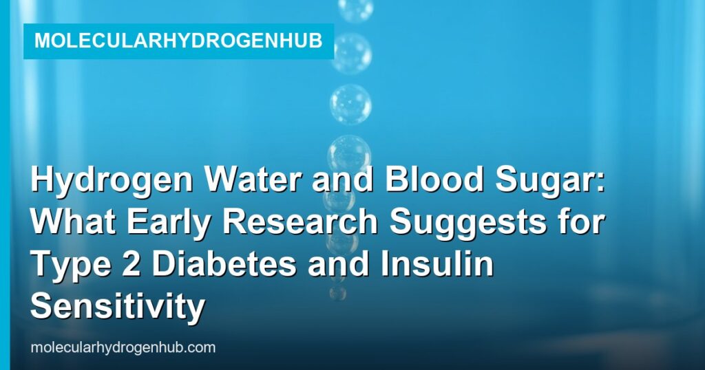 Hydrogen Water and Blood Sugar: What Early Research Suggests for Type 2 Diabetes and Insulin Sensitivity - MolecularHydrogenHub