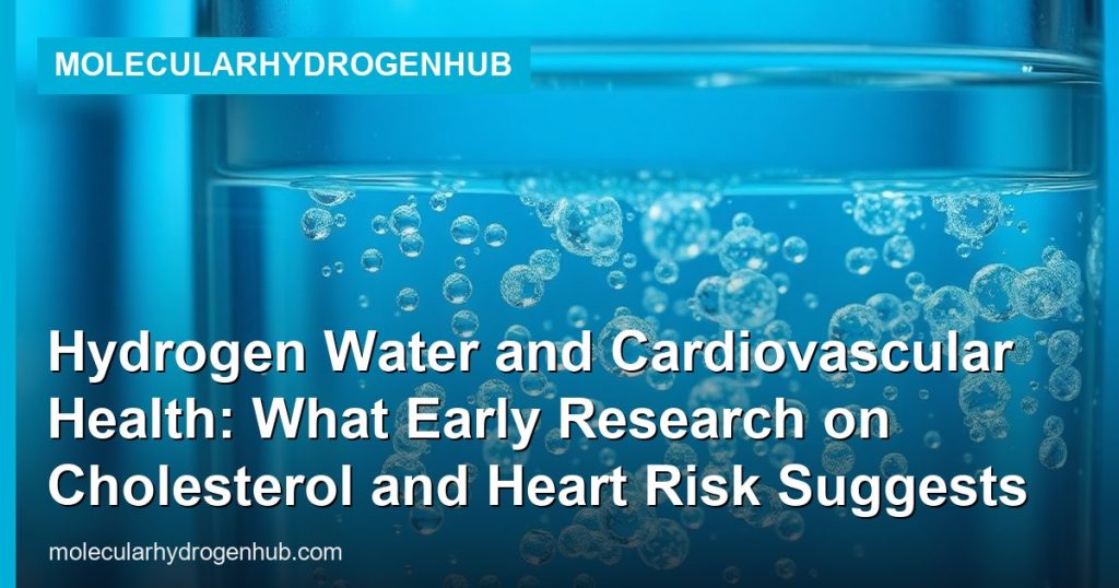 Hydrogen Water and Cardiovascular Health: What Early Research on Cholesterol and Heart Risk Suggests - MolecularHydrogenHub