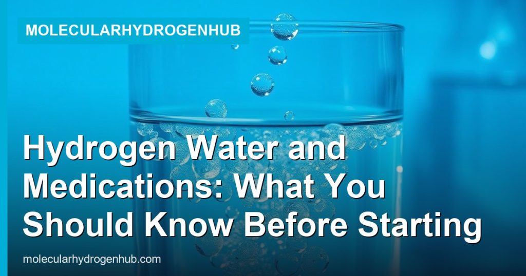 Hydrogen Water and Medications: What You Should Know Before Starting - MolecularHydrogenHub