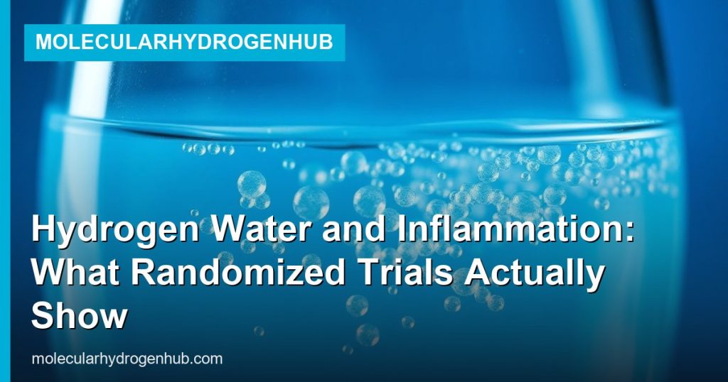Hydrogen Water and Inflammation: What Randomized Trials Actually Show - MolecularHydrogenHub