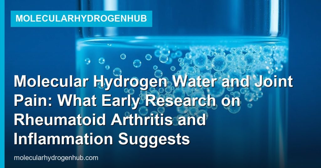 Molecular Hydrogen Water and Joint Pain: What Early Research on Rheumatoid Arthritis and Inflammation Suggests - MolecularHydrogenHub