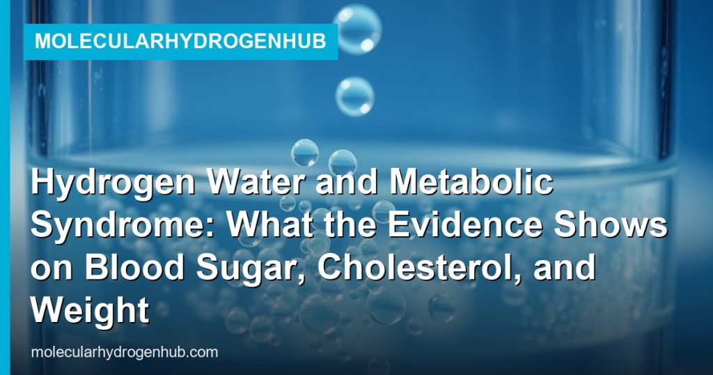 Hydrogen Water and Metabolic Syndrome: What the Evidence Shows on Blood Sugar, Cholesterol, and Weight - MolecularHydrogenHub