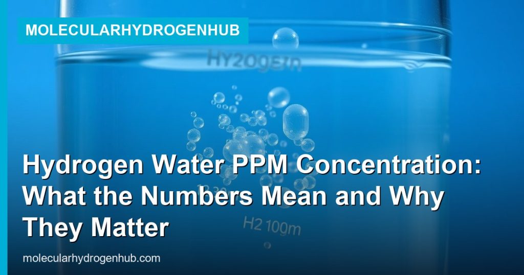 Hydrogen Water PPM Concentration: What the Numbers Mean and Why They Matter - MolecularHydrogenHub