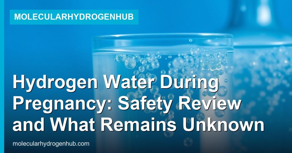 Hydrogen Water During Pregnancy: Safety Review and What Remains Unknown - MolecularHydrogenHub