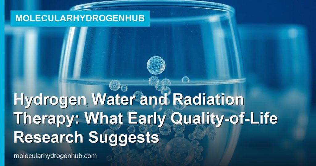 Hydrogen Water and Radiation Therapy: What Early Quality-of-Life Research Suggests - MolecularHydrogenHub