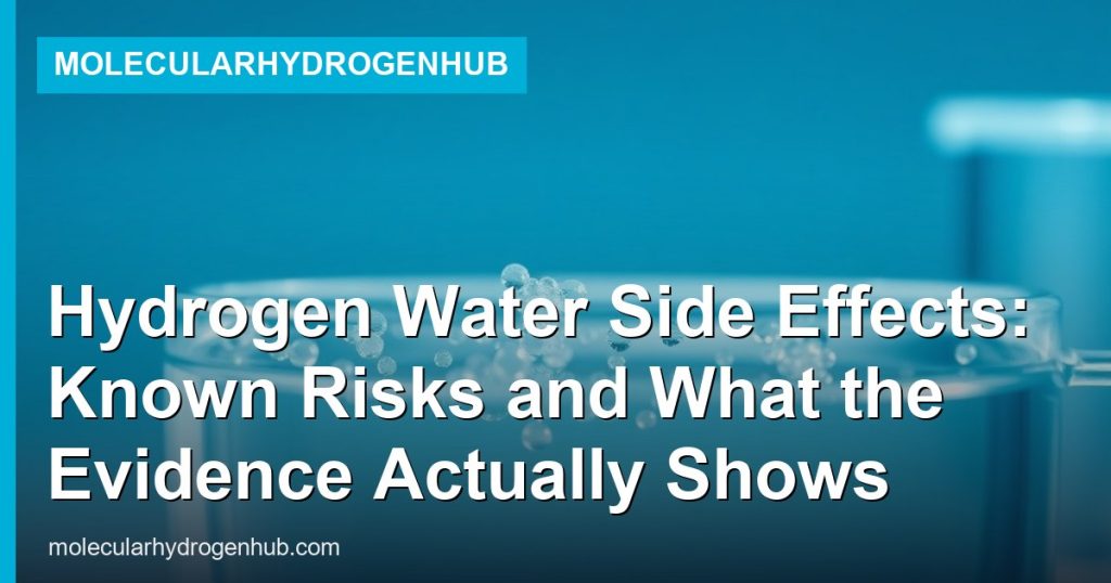 Hydrogen Water Side Effects: Known Risks and What the Evidence Actually Shows - MolecularHydrogenHub