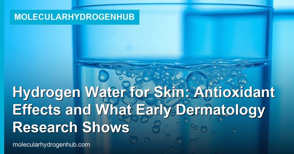 Hydrogen Water for Skin: Antioxidant Effects and What Early Dermatology Research Shows - MolecularHydrogenHub