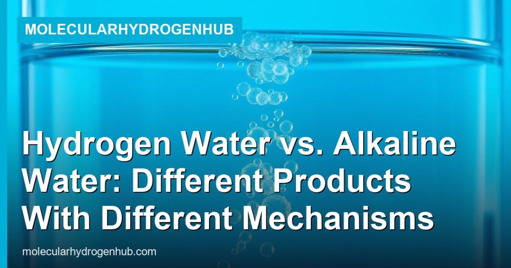 Hydrogen Water vs. Alkaline Water: Different Products With Different Mechanisms - MolecularHydrogenHub