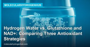Hydrogen Water vs. Glutathione and NAD+: Comparing Three Antioxidant Strategies