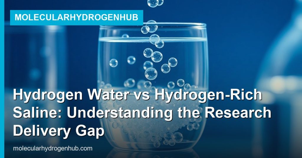 Hydrogen Water vs Hydrogen-Rich Saline: Understanding the Research Delivery Gap - MolecularHydrogenHub