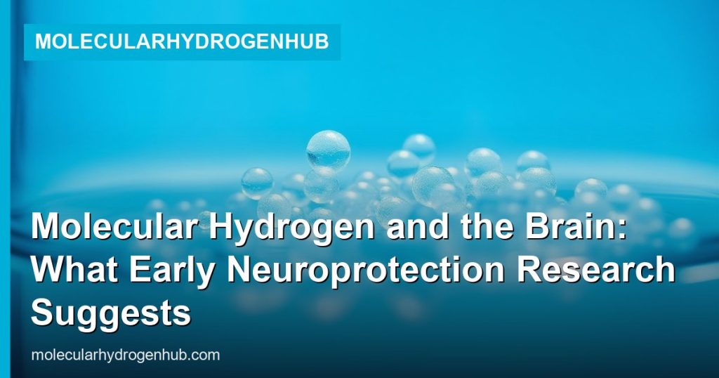 Molecular Hydrogen and the Brain: What Early Neuroprotection Research Suggests - MolecularHydrogenHub
