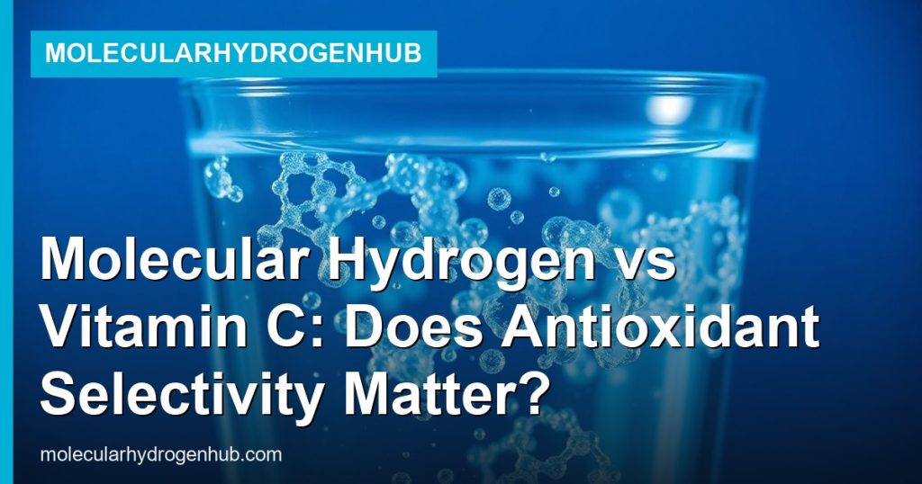 Molecular Hydrogen vs Vitamin C: Does Antioxidant Selectivity Matter? - MolecularHydrogenHub