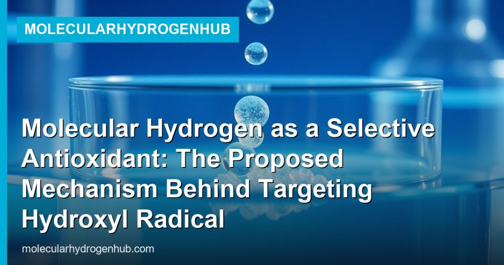 Molecular Hydrogen as a Selective Antioxidant: The Proposed Mechanism Behind Targeting Hydroxyl Radical - MolecularHydrogenHub