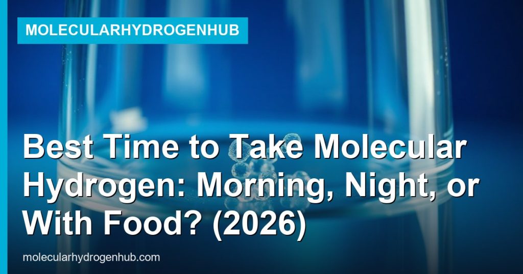 Best Time to Take Molecular Hydrogen: Morning, Night, or With Food? (2026) - MolecularHydrogenHub