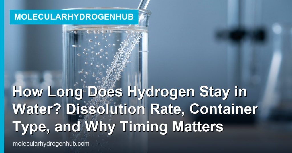 How Long Does Hydrogen Stay in Water? Dissolution Rate, Container Type, and Why Timing Matters - MolecularHydrogenHub