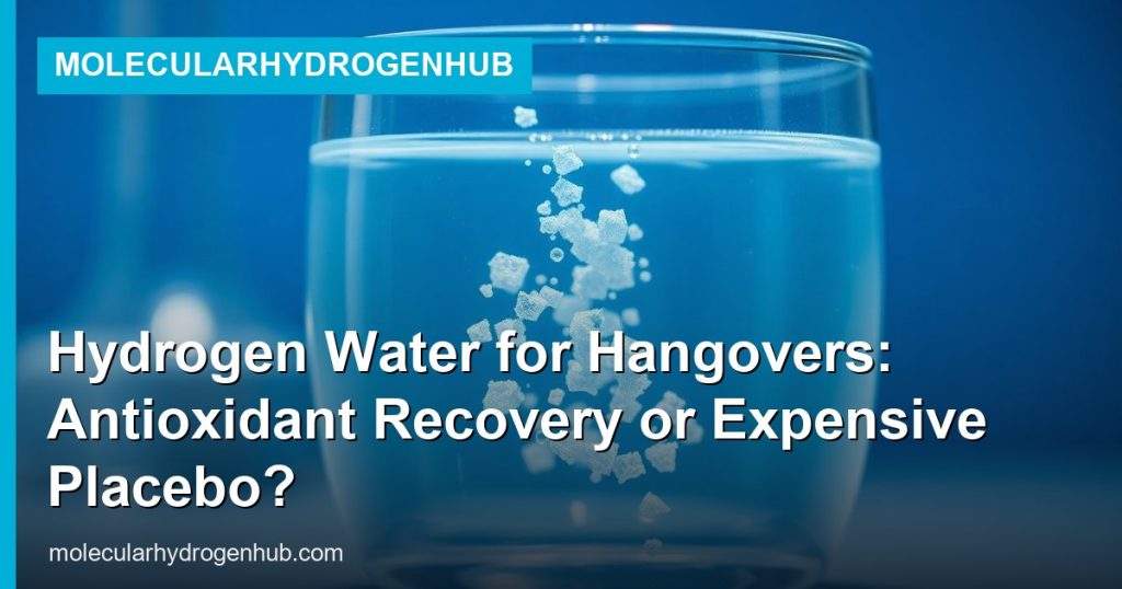 Hydrogen Water for Hangovers: Antioxidant Recovery or Expensive Placebo? - MolecularHydrogenHub