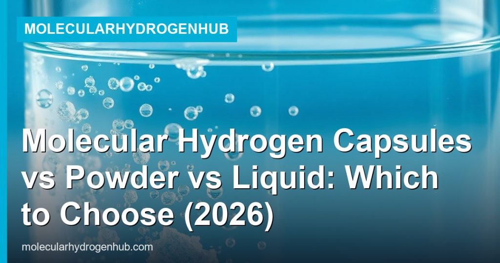 Molecular Hydrogen Capsules vs Powder vs Liquid: Which to Choose (2026) - MolecularHydrogenHub