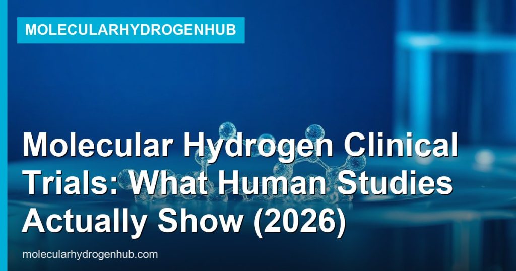Molecular Hydrogen Clinical Trials: What Human Studies Actually Show (2026) - MolecularHydrogenHub