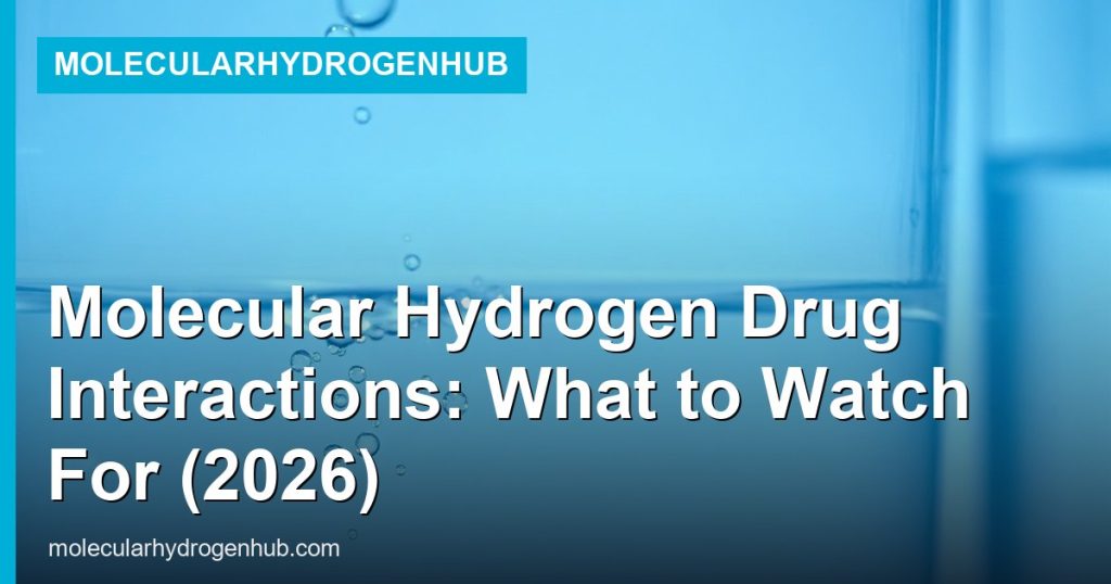 Molecular Hydrogen Drug Interactions: What to Watch For (2026) - MolecularHydrogenHub
